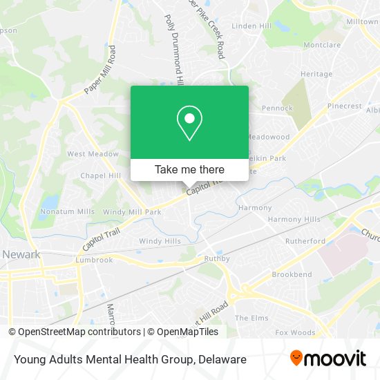 Young Adults Mental Health Group map