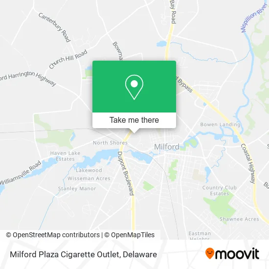 Mapa de Milford Plaza Cigarette Outlet