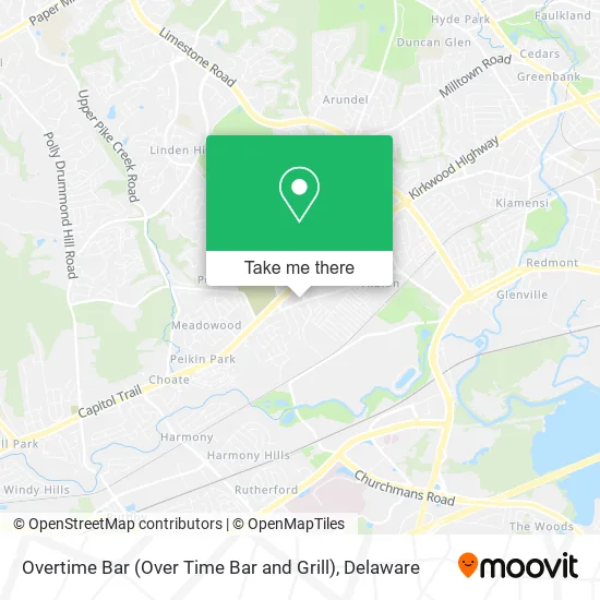 Mapa de Overtime Bar (Over Time Bar and Grill)