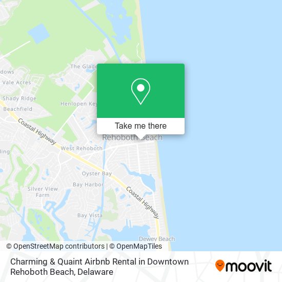 Mapa de Charming & Quaint Airbnb Rental in Downtown Rehoboth Beach