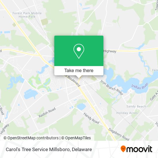 Carol's Tree Service Millsboro map