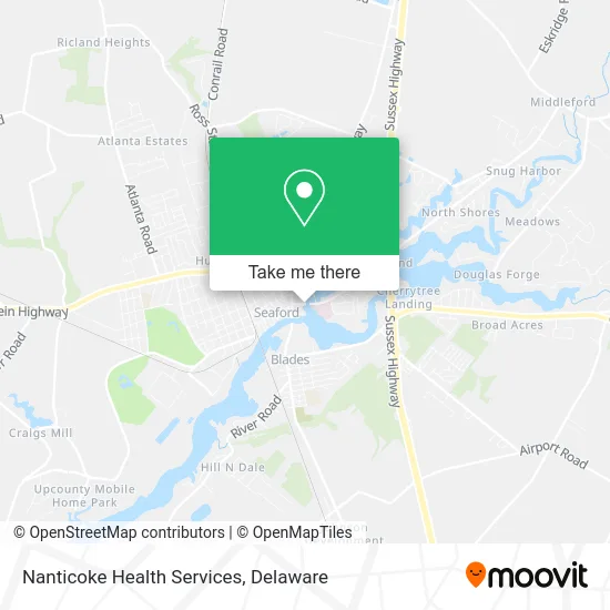 Nanticoke Health Services map