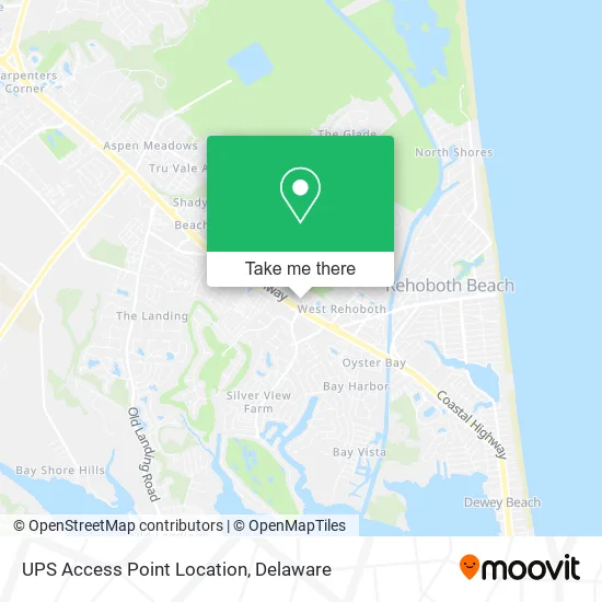 UPS Access Point Location map