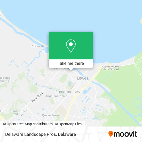 Delaware Landscape Pros map