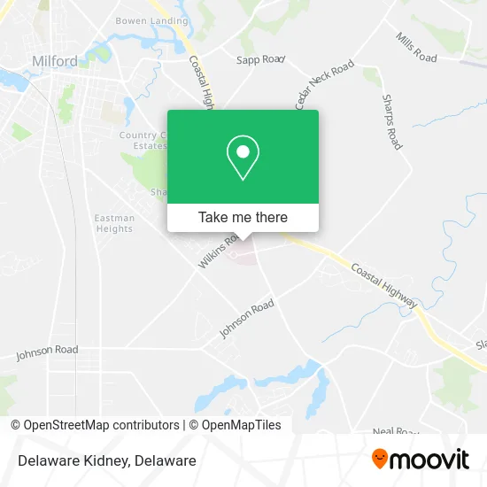 Delaware Kidney map