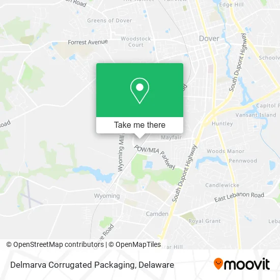 Delmarva Corrugated Packaging map
