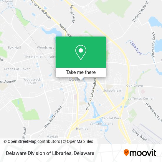 Delaware Division of Libraries map