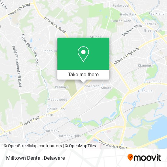 Milltown Dental map