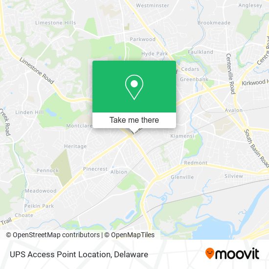 UPS Access Point Location map