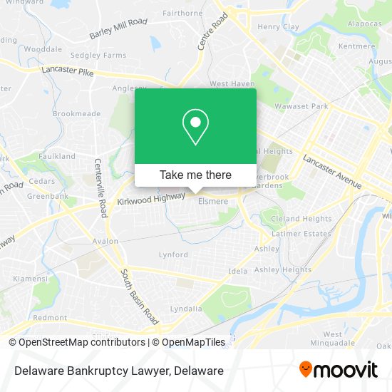 Mapa de Delaware Bankruptcy Lawyer