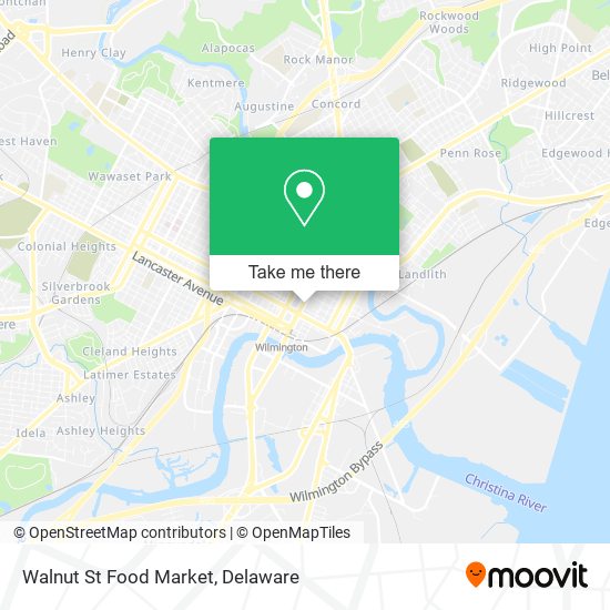 Walnut St Food Market map