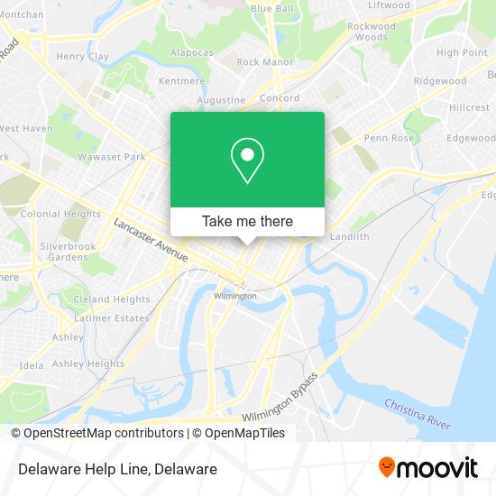 Delaware Help Line map