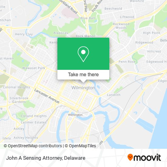 John A Sensing Attorney map