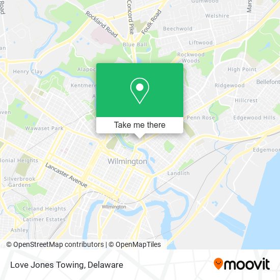 Love Jones Towing map