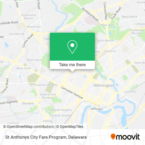 St Anthonys City Fare Program map