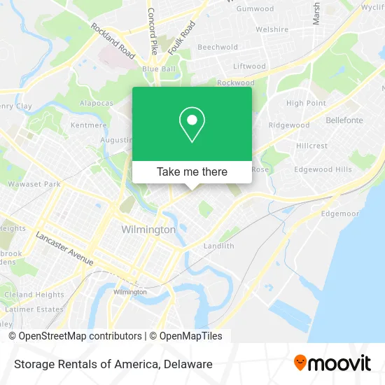 Storage Rentals of America map