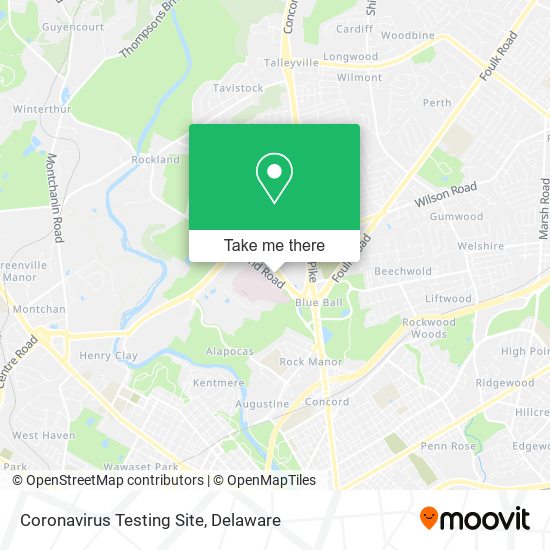 Mapa de Coronavirus Testing Site