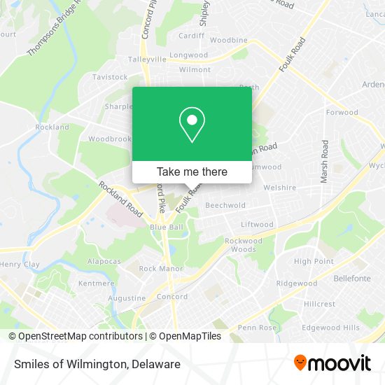 Smiles of Wilmington map