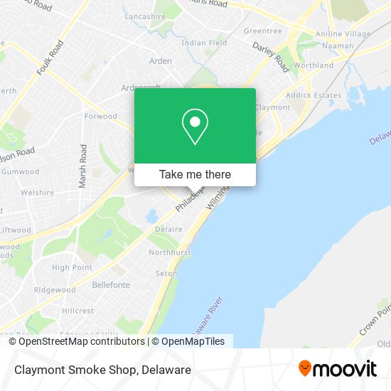 Claymont Smoke Shop map