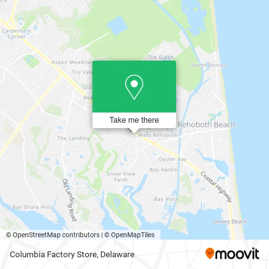 Columbia Factory Store map