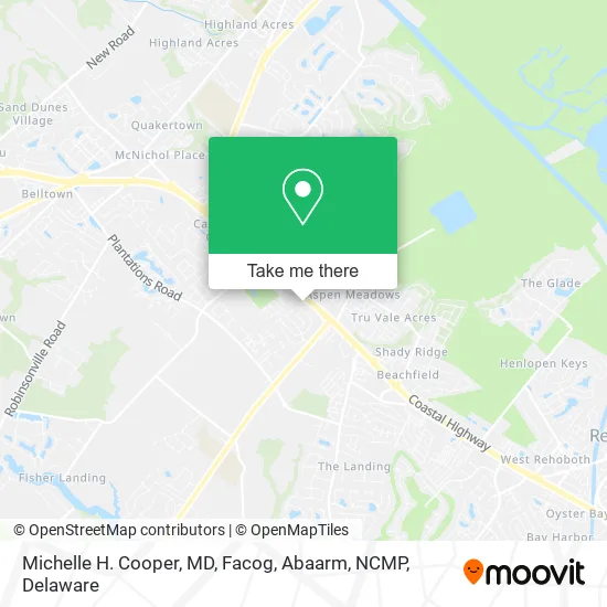 Michelle H. Cooper, MD, Facog, Abaarm, NCMP map