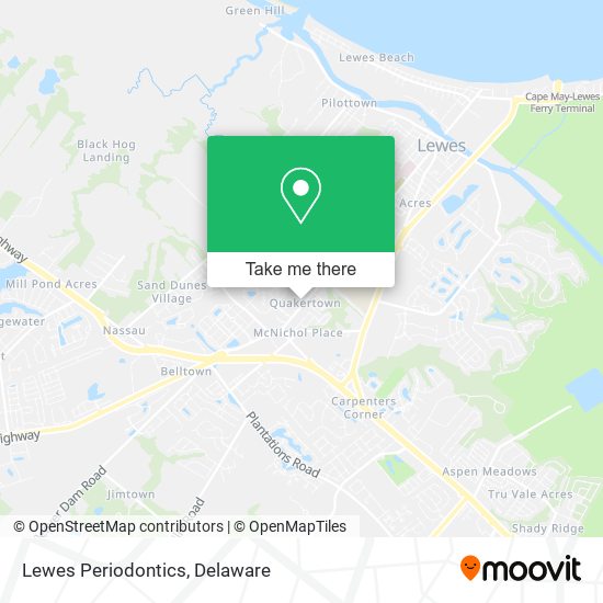 Lewes Periodontics map