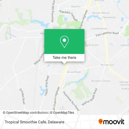 Tropical Smoothie Cafe map