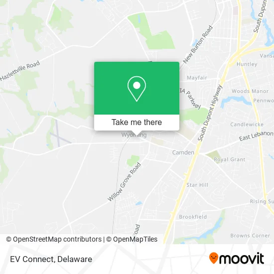 EV Connect map
