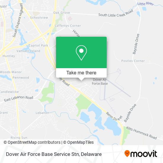 Dover Air Force Base Service Stn map