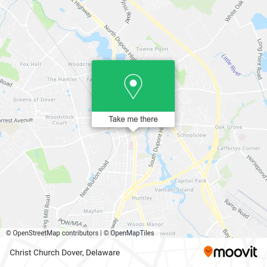 Christ Church Dover map