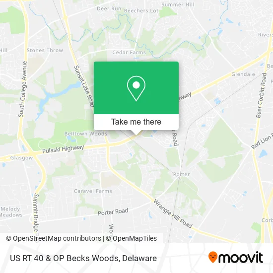US RT 40 & OP Becks Woods map