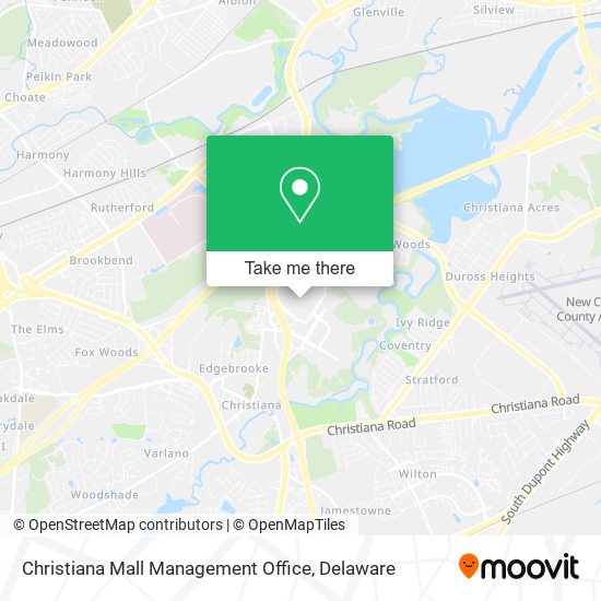 Christiana Mall Management Office map