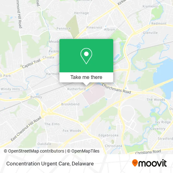 Concentration Urgent Care map
