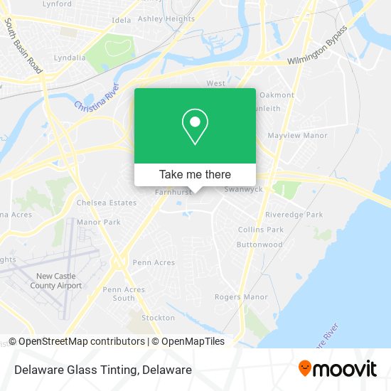 Delaware Glass Tinting map