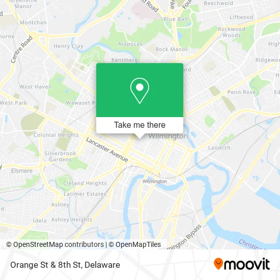 Orange St & 8th St map