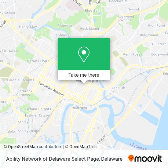 Ability Network of Delaware Select Page map