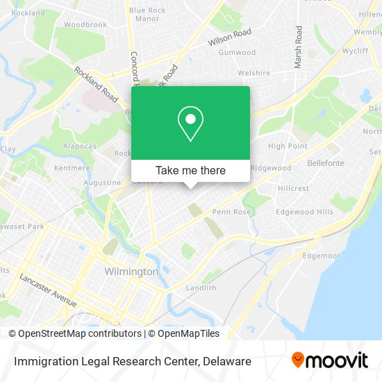 Mapa de Immigration Legal Research Center