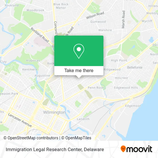 Immigration Legal Research Center map