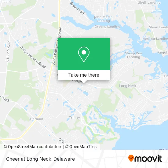 Cheer at Long Neck map