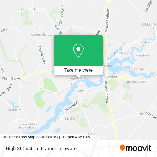 High St Custom Frame map