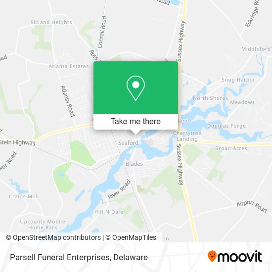Parsell Funeral Enterprises map