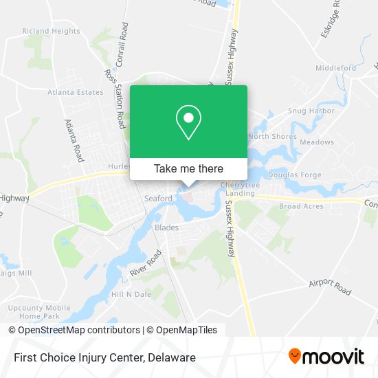 First Choice Injury Center map