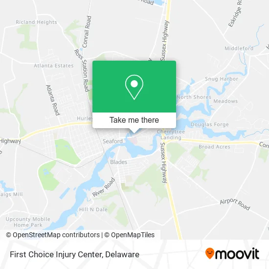 First Choice Injury Center map