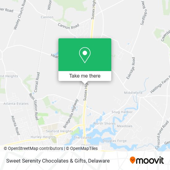 Mapa de Sweet Serenity Chocolates & Gifts