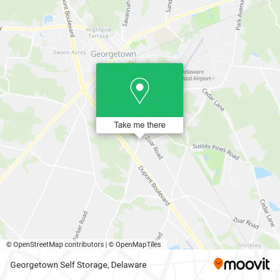 Georgetown Self Storage map