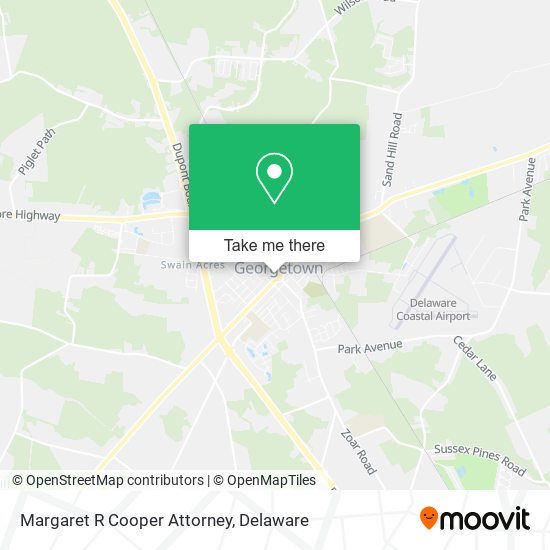 Margaret R Cooper Attorney map