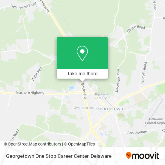 Georgetown One Stop Career Center map