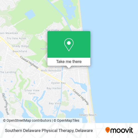 Southern Delaware Physical Therapy map