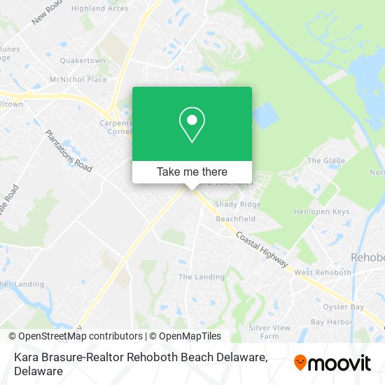 Kara Brasure-Realtor Rehoboth Beach Delaware map