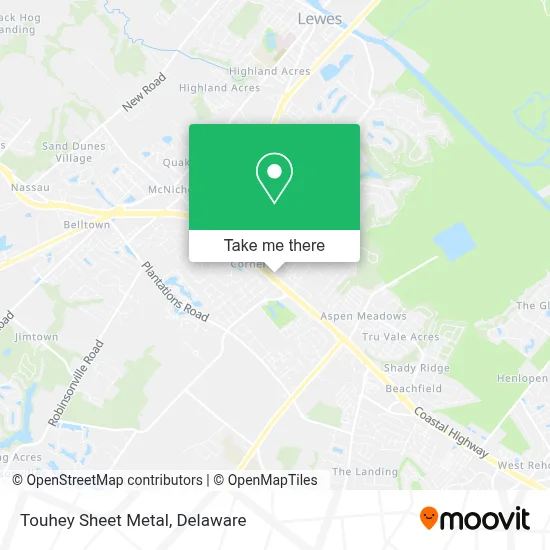 Touhey Sheet Metal map